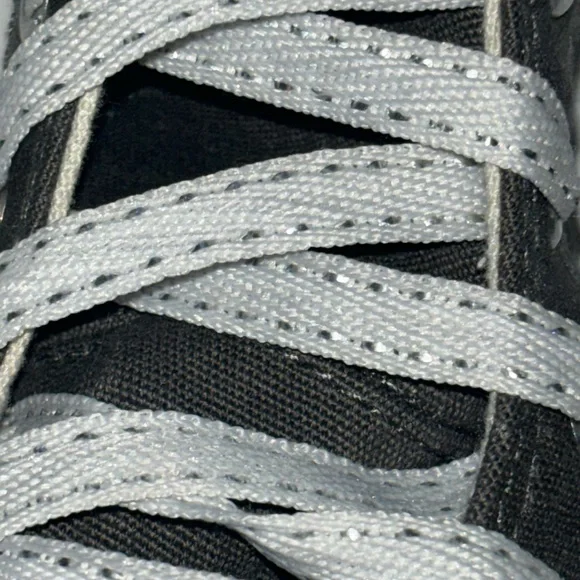 Mengsai Hi Top Knee High Edgy Gray Tie Zipper Canvas Sneakers  Size 8 - Picture 8 of 14